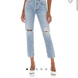 AGOLDE ripped straight pants - lightly worn